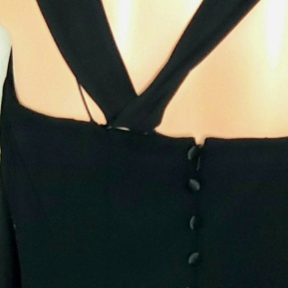 Donna Morgan NWOT Black Asymmetrical Dress Spaghetti Straps or Strapless - Picture 6 of 7